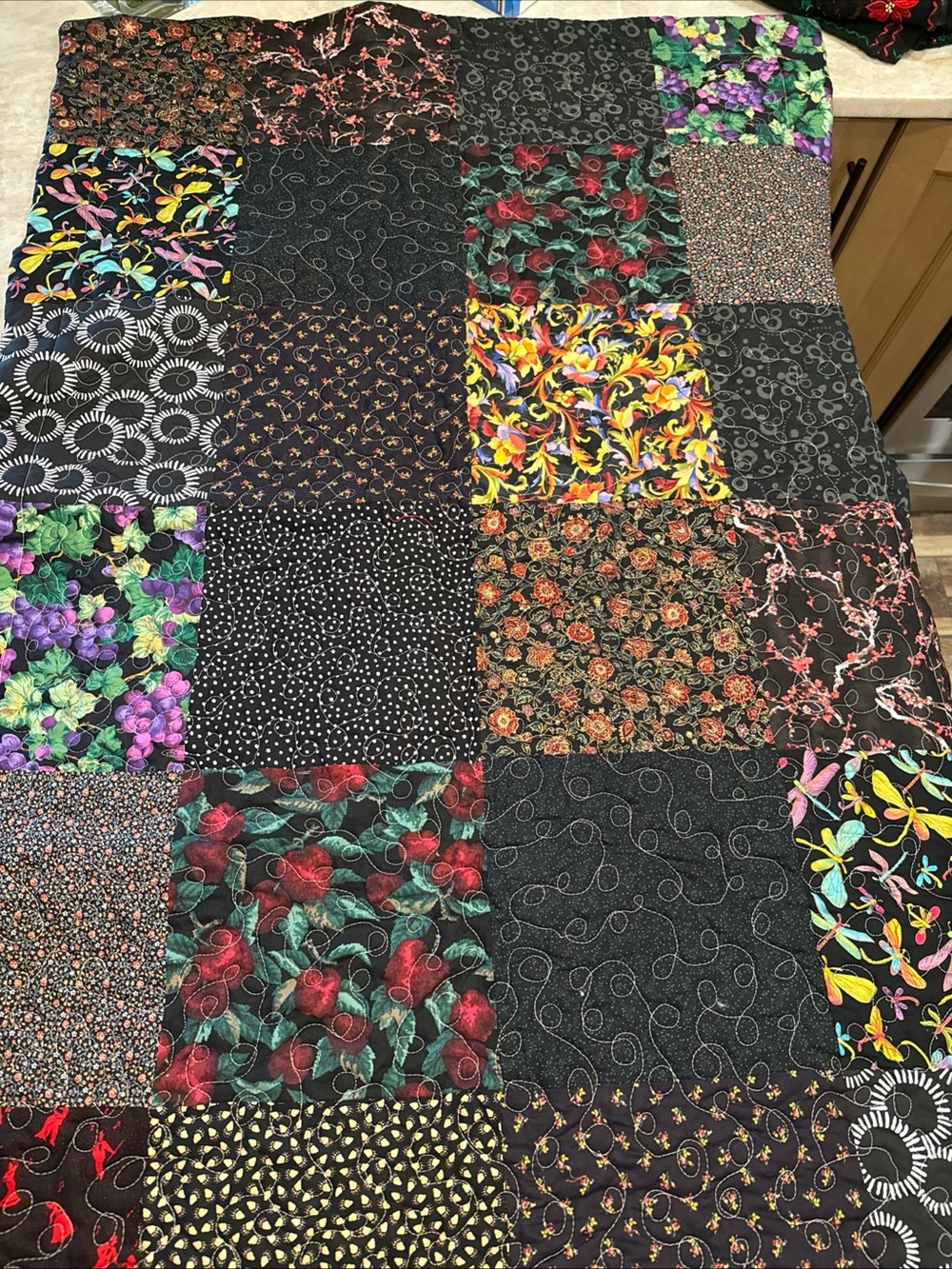 Homemade star lap  quilt 36” x 55”